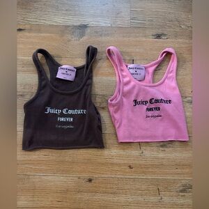 Juicy Couture Pink and Brown Tank Tops